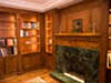 Walnut library and mantel